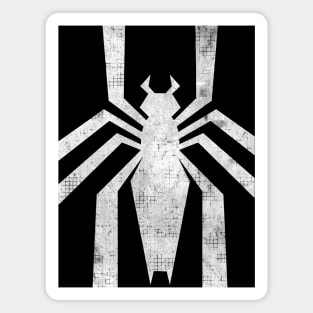 Distressed White Silhouette Spider Magnet